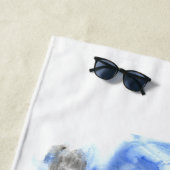 シャチの水彩画 ビーチタオル (インサイチュ)