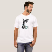 シャチの自由アート Tシャツ (正面フル)