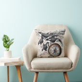 シャチの航海のなコンパス クッション (椅子)