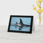 シャチまたはシャチの母の日カード カード (黄色い花)