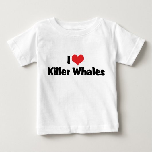 シャチ大好きハート ベビーTシャツ (正面)