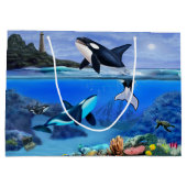 シャチ家族 ラージペーパーバッグ (裏面)