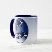 シャチ家族Oval_Mugs マグカップ (正面左)