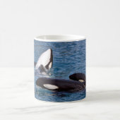 シャチ3頭 コーヒーマグカップ (中央)