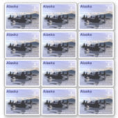 シャチ – アラスカ切手 シール (正面)