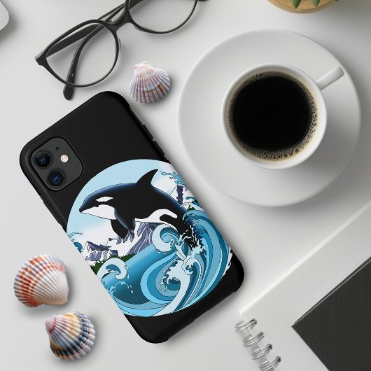シャチ 海の青い波 Case-Mate iPhoneケース