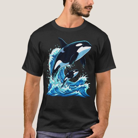 シャチ 海洋 Tシャツ (正面)