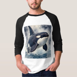 シャチ 荒波 Tシャツ