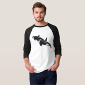 シャチ 長袖Tシャツ Tシャツ (正面フル)