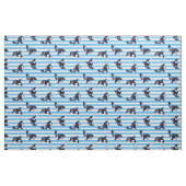 シャチ/青い縞 ファブリック (ファットクウォーター)