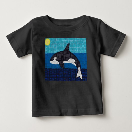 シャチ(鮮やか) - ベビーTシャツ (正面)