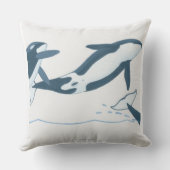 シャチ(Orcinusのシャチ)のイラストレーション クッション (裏面)