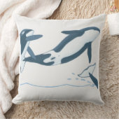 シャチ(Orcinusのシャチ)のイラストレーション クッション (ブランケット)