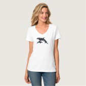 シャチ Vネック Tシャツ (正面フル)