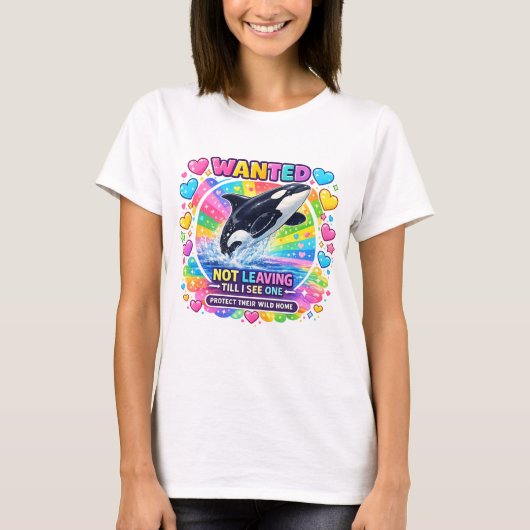シャチTシャツ 動物好きな方へのプレゼントに Tシャツ (正面)
