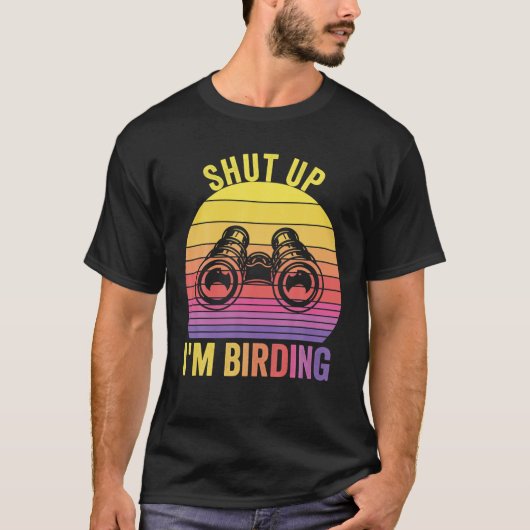 シャッおもしろいトアップ私は野鳥観察鳥の愛好家ウォッチャーRet Tシャツ (正面)