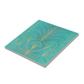 シャックアールデコアクアブルー噴水タイルと手のひら タイル (側面)