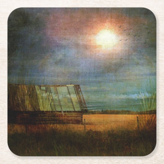 シャックオンプレーリーコーナー スクエアペーパーコースター (正面)