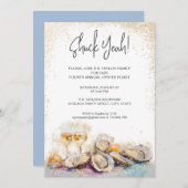 シャックモダンイー夏オイスターローストパーティーパステル 招待状 (正面/裏面)