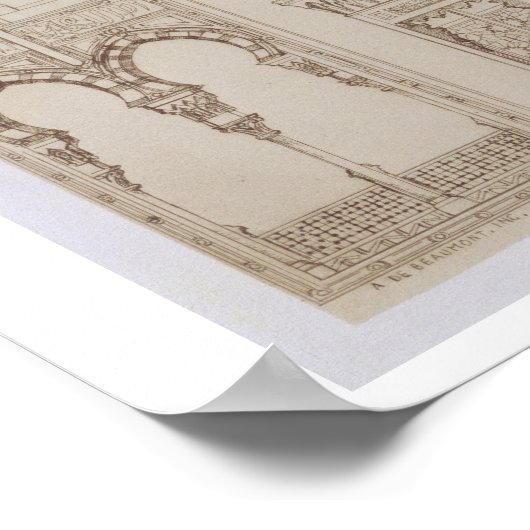 シャッターとディバンのためのイスラムとムーア人のデザイン ポスター (角)