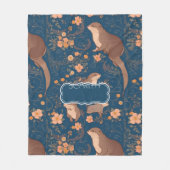 シャッターレトロカラフルパタパーソナライズされたーン フリースブランケット (正面)