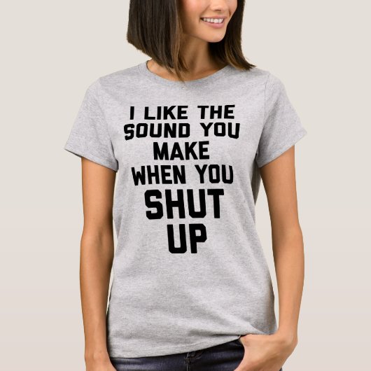 シャットアップおもしろい引用文 Tシャツ (正面)