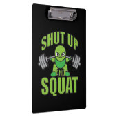 シャットアップとスクワットかわいいアニメパワーリフターアニメ クリップボード (右)