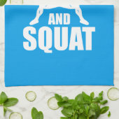 シャットアップとスクワット – トレーニング やる気を起こさせる キッチンタオル (折り畳み)
