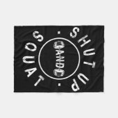 シャットアップスクワットやる気を起こさせるトレーニング フリースブランケット (正面(横))