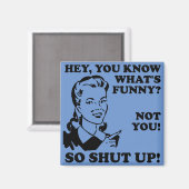 シャットアップノーおもしろい冷蔵庫用マグネット冷蔵庫 マグネット (正面/裏面)