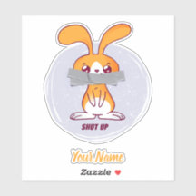 シャットアップラビットおもしろい皮肉漫画デザイン