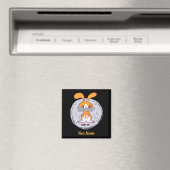 シャットアップラビットおもしろい皮肉漫画デザイン マグネット (インサイチュ (食洗機))