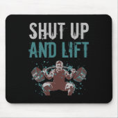 シャットアップリフトジやる気を起こさせるム引用文フィットネスGy マウスパッド (正面)