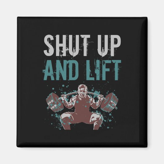 シャットアップリフトジやる気を起こさせるム引用文フィットネスGy マグネット (正面)