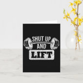 シャットアップリフト重量挙げボディビル カード (黄色い花)