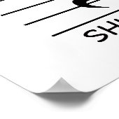 シャットアップ付き音楽記譜残り ポスター (角)