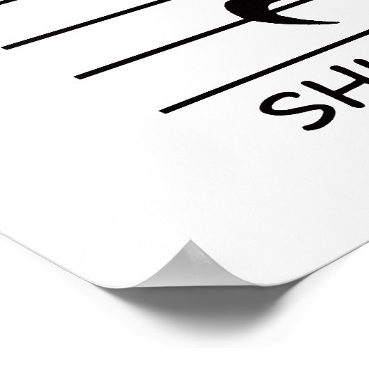 シャットアップ付き音楽記譜残り ポスター (角)