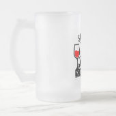 シャットアップ肝引用文すりガラス製ビールマグ フロストグラスビールジョッキ (左)