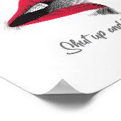 シャットダウンしてキスの私のおもしろい引用文 ポスター (角)