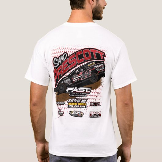 シャッドの白のワイシャツ Tシャツ (裏面)