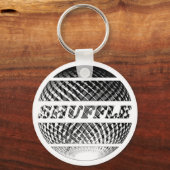 シャッフルダンスディスコのボールを銀でシャッフル キーホルダー (裏面)