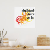 シャッフルボード選手が熱い ポスター (キッチン)