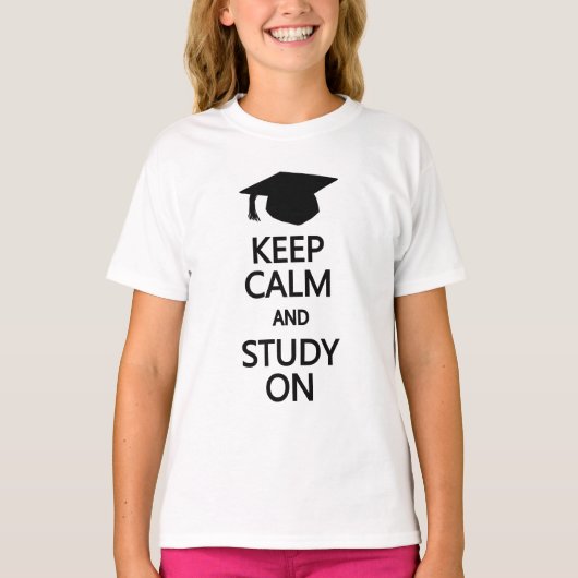 シャッ保トとジャケットのCalm & 勉強 Tシャツ (正面)