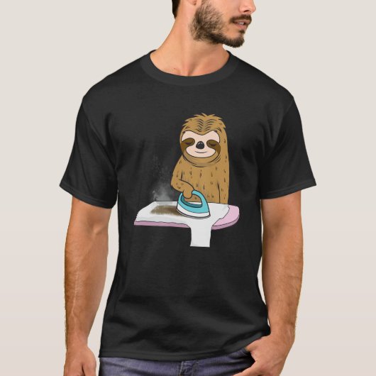 シャツおもしろいのアイロン掛けが遅すぎるノベルティ Tシャツ (正面)