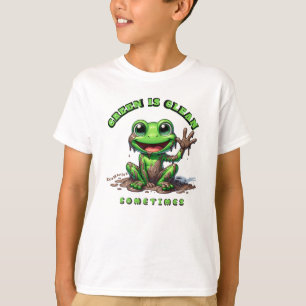 シャツおもしろいグリーンの子供たちはきれいだ Tシャツ