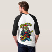 シャツこの走クラシック3/4の袖でホームヒット Tシャツ (裏面フル)