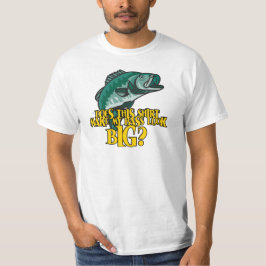 シャツで私のベースを大きな魚釣りに見せるおもしろい Tシャツ