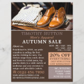 シャツと靴、メンズアパレルストアの広告 チラシ (正面)