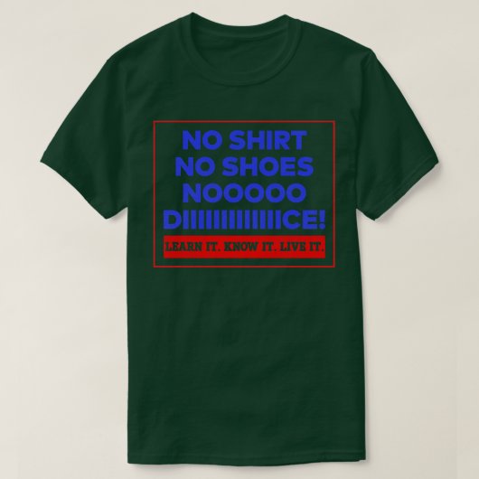 シャツなし靴なしサイコロ Tシャツ (デザイン正面)