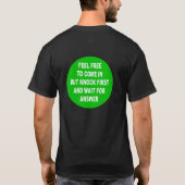 シャツに入らない来-スタイル、色を選択 Tシャツ (裏面)
